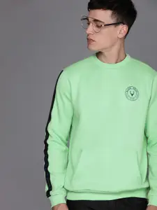 Allen Solly Men Green Brand Logo Printed Applique Sweatshirt