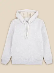 Kids Ville Boys Grey Melange Hooded Sweatshirt