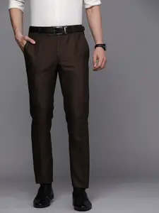 Raymond Men Slim Fit Flat Front Formal Trousers