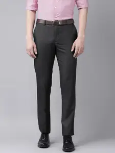 Park Avenue Men Solid Smart Fit Mid-Rise Formal Trousers