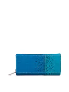 Butterflies Women Blue Colourblocked Twofold  Wallet