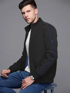 Allen Solly Men Black Solid Bomber Jacket