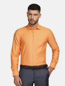 Blackberrys Men Yellow Slim Fit Pure Cotton Formal Shirt
