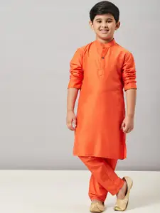 Stylo Bug Boys Orange Kurta With Pyjama
