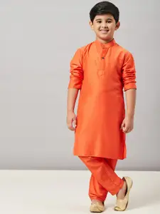 Stylo Bug Boys Orange Kurta with Pyjamas