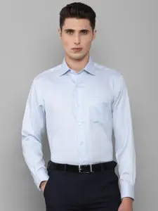 Louis Philippe Men Blue Cotton Formal Shirt
