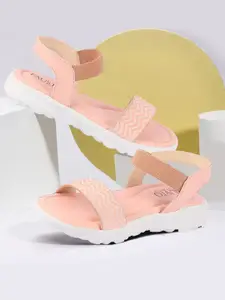 FAUSTO Women Pink Open Toe Flats