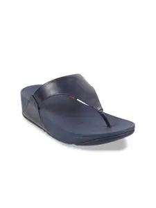 fitflop Blue Leather Flatform Heels