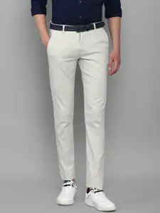 Louis Philippe Sport Men Cream-Coloured Slim Fit Chinos Trouser