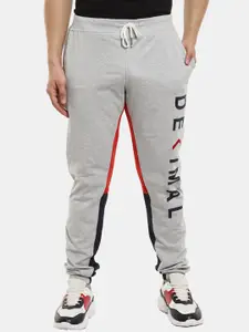 V-Mart Men Grey Printed Cotton Track Pants