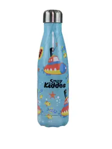 Smily Kiddos Blue Printed Stainless Steel Water Bottle 500 ml