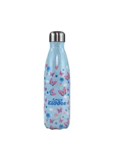 Smily Kiddos Kids Blue Printed Stainless Steel Water Bottle 500 ml
