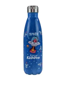 Smily Kiddos Blue Printed Stainless Steel Water Bottle 500 ml