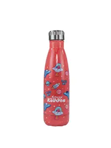 Smily Kiddos Red Printed Double Wall Vacuum Stainless Steel Water Bottle 500 ml