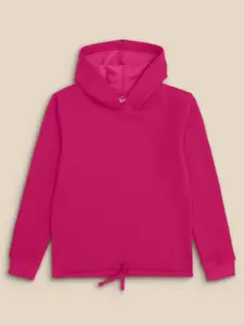 Kids Ville Girls Pink Hooded Sweatshirt