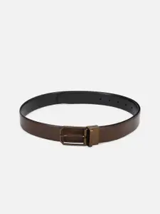 Van Heusen Men Brown Textured Leather Belt