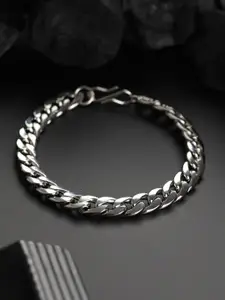 Priyaasi Men Silver-Plated Link Bracelet