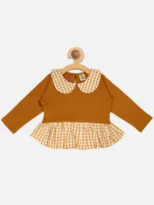 AWW HUNNIE Girls Brown Cotton Sweatshirt