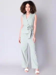FabAlley Women Belted Top And Trouser Set