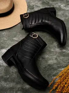 TRASE Women Black Solid Boot