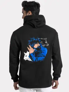 COMICSENSE Men Anime Jujutsu Kaisen Printed Hooded Sweatshirt