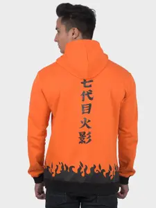 COMICSENSE Men Anime Naruto Hokage Printed Hooded Sweatshirt