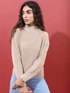 Tokyo Talkies Women Nude-Coloured Pullover