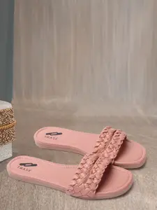 TRASE Women Pink Open Toe Flats