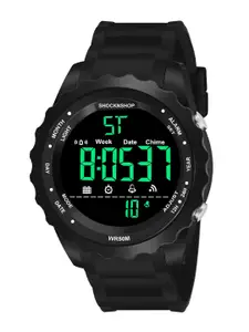 Shocknshop Men Black Dial & Black Straps Digital Multi Function Watch Watch31Black-Black