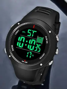 Shocknshop Men Black Dial & Black Wrap Straps Digital Multi Function Watch Watch21Black