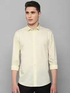 Louis Philippe Sport Men Yellow Slim Fit Printed Casual Shirt