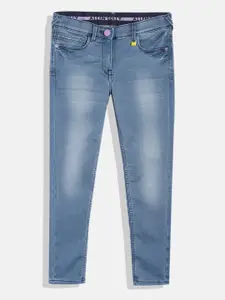Allen Solly Junior Girls Slim Fit Heavy Fade Stretchable Jeans