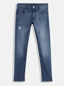 Allen Solly Junior Boys Skinny Fit Low Distress Heavy Fade Stretchable Jeans