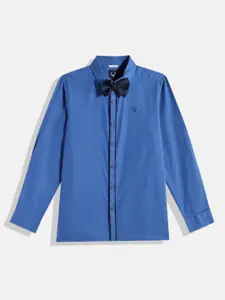 Allen Solly Junior Boys Slim Fit Pure Cotton Casual Shirt With Bow Tie