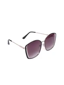 ALDO Women Purple Lens & Gold-Toned Cateye Sunglasses 683829455246