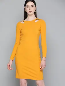 Chemistry Cut-Out Ribbed Sheath Dress
