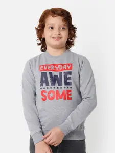 DYCA Boys Grey Printed Sweatshirt