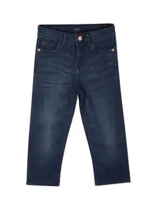 Allen Solly Junior Boys Navy Blue Slim Fit Light Fade Jeans