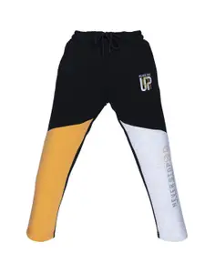 Status Quo Boys Black & Yellow Colourblocked Track Pants