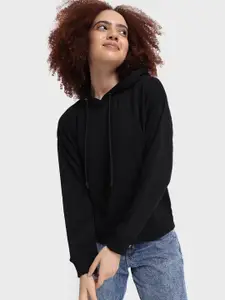 Bewakoof Women Black Solid Sweatshirt