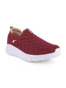 Sparx Women Maroon Textile Running Non-Marking Shoes