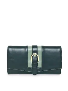 ESBEDA Women Green Envelope Clutch