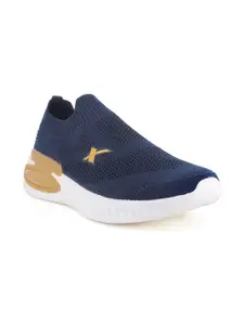 Sparx Men Navy Blue Textile Running Non-Marking Slip On Shoes