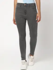 SPYKAR Women Grey Super Skinny Fit Cotton  Jeans