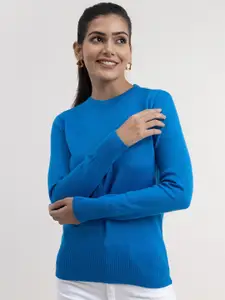 FableStreet Women Blue Pullover