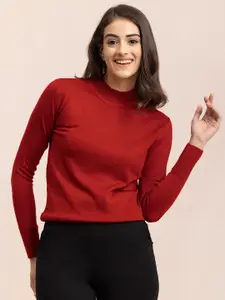 FableStreet Women Red Pullover