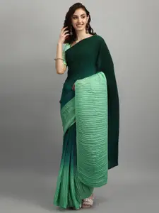 RAJGRANTH Green Striped Ready to Wear Saree