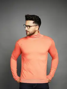 Rodzen Men Peach-Coloured Sweatshirt