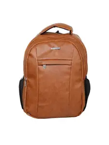 Polo Class Unisex Kids Camel Brown & Black PU Laptop Bag