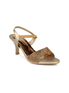 Inc 5 Bronze-Toned Party Stiletto Sandals